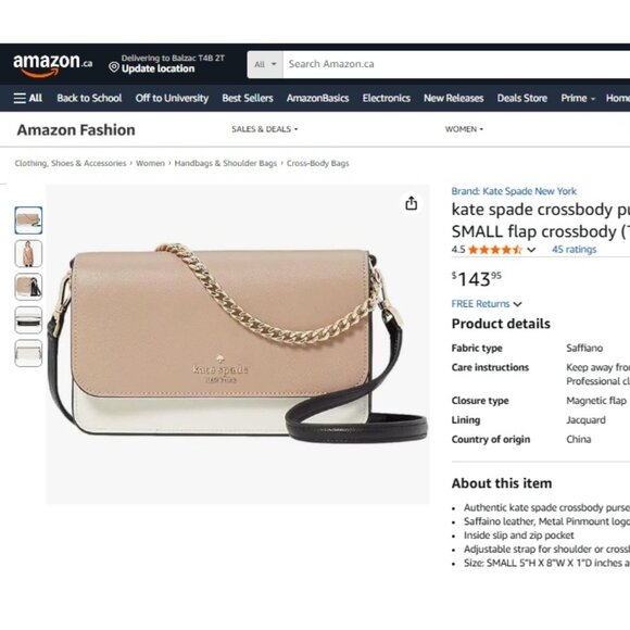 BNWT Kate Spade Madison Willow Mini Flap Crossbody purse, Toasted Hazelnut Multi - Picture 4 of 7